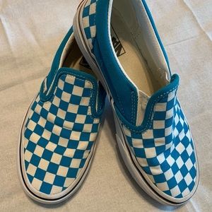 Vans Checkerboard Classic Slip-On Carribean Sea